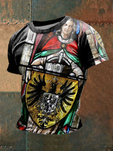 Männer deutscher Adler auf Golds child bedrucktes Kurzarm-T-Shirt zartstils